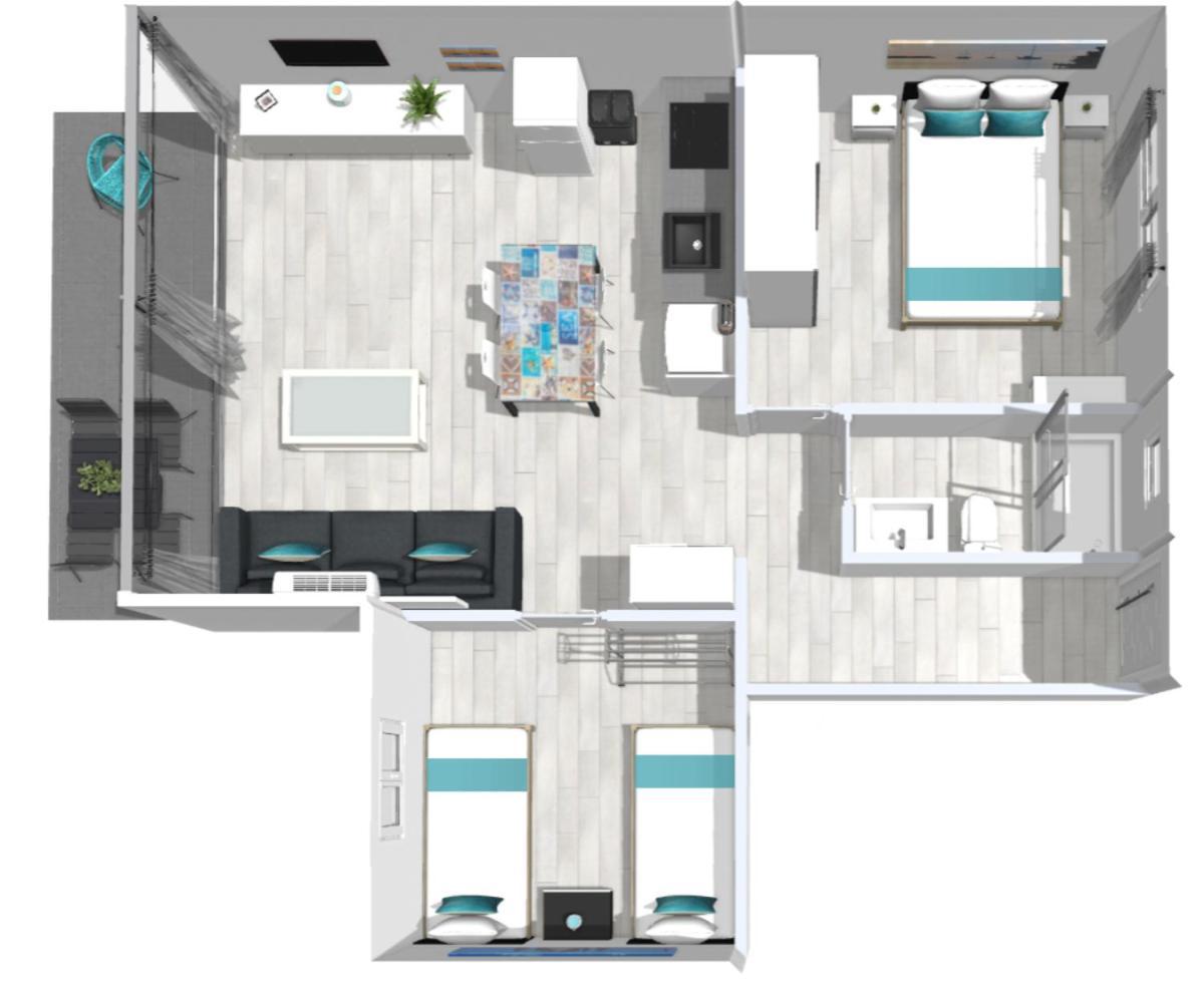 Roses Apartments Ocean 2 Habitaciones Vista Mar Lateral Exterior foto